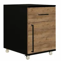 KONTENEREK SZAFKA POD BIURKO NA KÓŁKACH LOFTOWY CICHY DOMYK DĄB LEFKAS