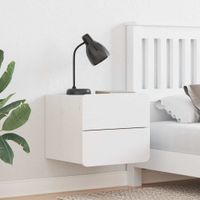 Stolik nocny 2 pcs Biały 39 x 34 x 33 cm Lite drewno sosnowe