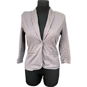 Marynarka Damska Elegancka Wygodna Bawełna Szary Rozmiar S