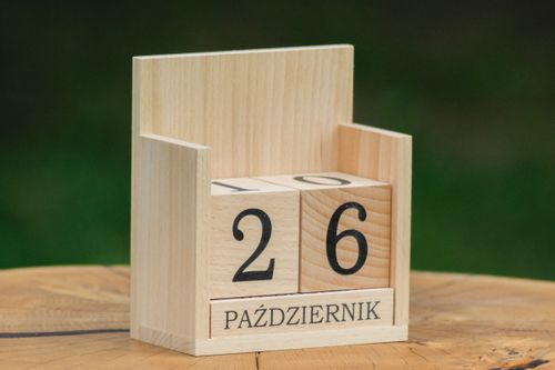 Wieczny kalendarz z drewna #1 na Arena.pl