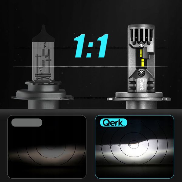 ŻARÓWKI LED H4 QERK 1 DO 1 WIĘCEJ ŚWIATŁA CAN RETROFIT IDEALNIE DOPASOWANE zdjęcie 3