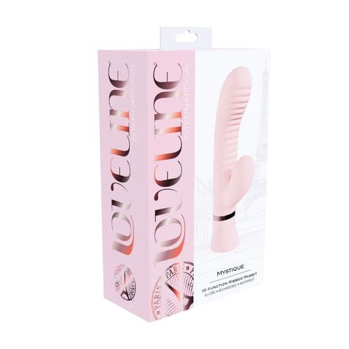 Mystique - Ribbed Rabbit Vibrator - Pink na Arena.pl
