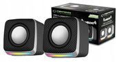 GŁOŚNIKI KOMPUTEROWE DO KOMPUTERA PC LAPTOPA USB LED RGB MINI JACK 3.5 mm