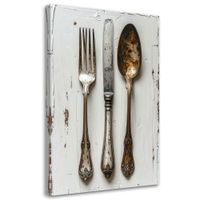 Obraz do kuchni jadalni salonu restauracji baru, Sztućce w