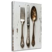 Obraz do kuchni jadalni salonu restauracji baru, Sztućce w