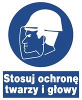 ZNO-18 -ZNAK nakazu- Stosuj ochronę twarzy i głowy