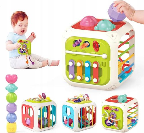 Kostka edukacyjna cymbałki kształty sorter 7w1 na Arena.pl