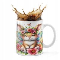 KUBEK CERAMICZNY 330ML DRUK - ZWIERZĘTA KRÓLIK