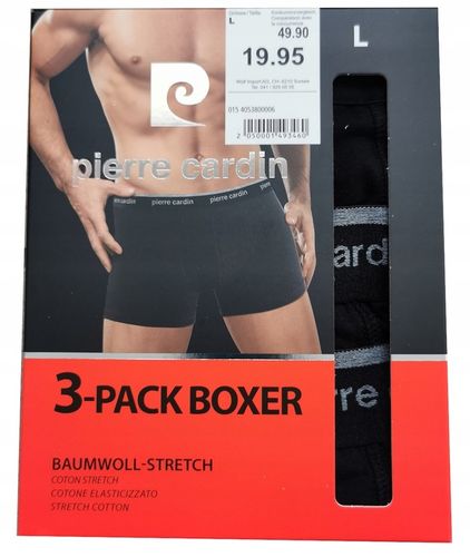 PIERRE CARDIN Bokserki Męskie Majtki 3 SZTUKI na Arena.pl