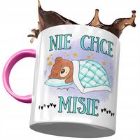 Kubek Różowy Z Misiem Miś Słodki Na Prezent Z Nadrukiem Ze Zdjęciem
