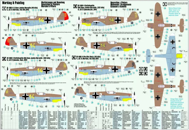 BF-109F-4/trop Marseille, C-40, 1:72 zdjęcie 2