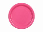 Talerzyki papierowe Basic ciemne różowe, 23 cm 6 szt.