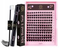 Rzęsy bondingowe 100% NATURALNYCH rzęs 8-16mm+ klej do rzęs SEAL/BOND