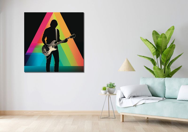 Obraz 100x100cm Pryzmat przez Gitarę zdjęcie 2