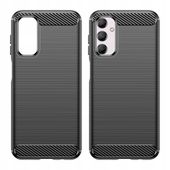 elastyczne etui wzór karbon do samsung galaxy m14 carbon case - czarne