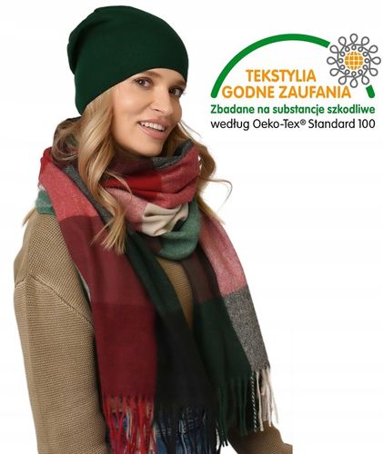 Damska CZAPKA jesienna modny styl podpinana POLSKI PRODUCENT zimowa UNI V3 na Arena.pl