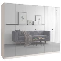 Szafa uchylna z lustrem Monza 6D 240 Kaszmir