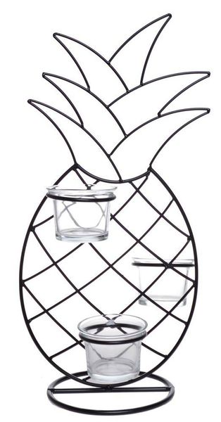Ananas metal świecznik zdjęcie 1