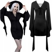 Strój halloween Wampir Wampirzyca Wiedźma sukienka gotycka dama