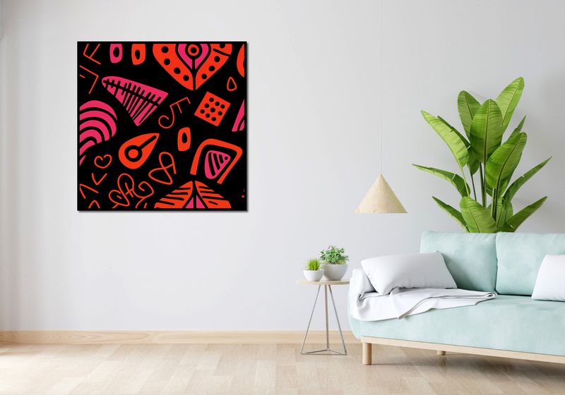 Plakat 100x100cm Rytm Wzorów zdjęcie 4