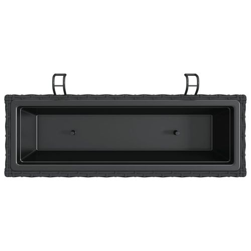 Donice z haczykami, 2 szt., czarne, polirattan na Arena.pl