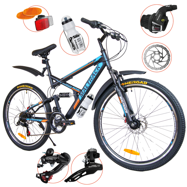 Rower Górski MTB MalTrack Target BLUE-ORANGE 26" zdjęcie 1