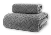 Zestaw Ręczników Z Mikrofibry - Jasnoszary 20237