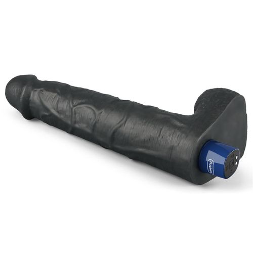 10.5" real softee rechargeable tpe vibrating dildo(black) na Arena.pl