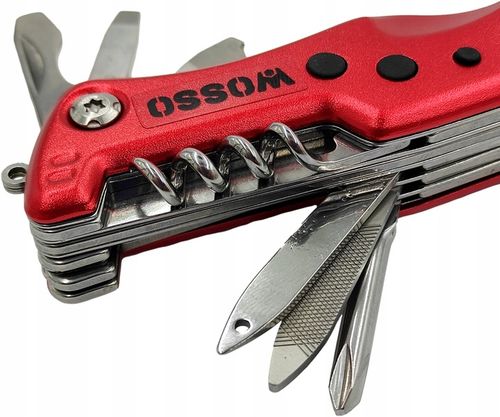 NÓŻ MULTITOOL SCYZORYK z LATARKA LED WIELOFUNKCYJNY 12w1 NOŻYK na Arena.pl