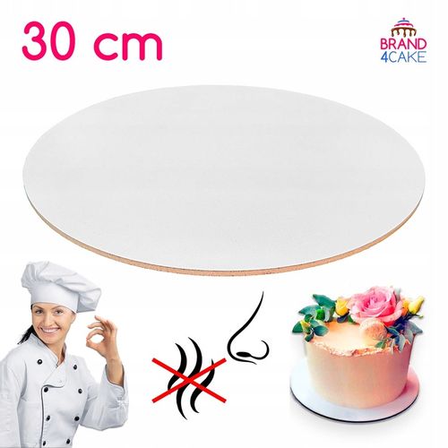 Podkład pod tort HDF BEZZAPACHOWY 30 cm 5 szt Biały Okrągły Brand4Cake na Arena.pl