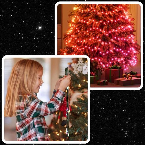 LAMPKI CHOINKOWE 100LED MULTIKOLOR ŚWIĄTECZNE SMART WIFI PILOT 10M na Arena.pl