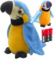 Interaktywna Gadająca Papuga Tańczy Powtarza Zdania Przedrzeźniacz +Baterie