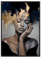 Plakat portrety obrazy w ramie 40x50 cm w czarnej ramie