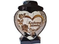 MAMA MAMIE ZNICZ LAMPION SERCE ZŁOTO NA GRÓB SOLARNY FOTOWOLTAICZNY