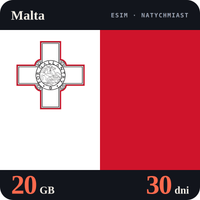 Karta eSIM Internet Malta 20 GB na 30 dni - bez rejestracji
