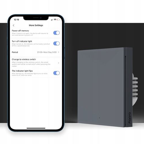 Inteligentny włącznik AQARA Smart Wall Switch H1 Szary na Arena.pl