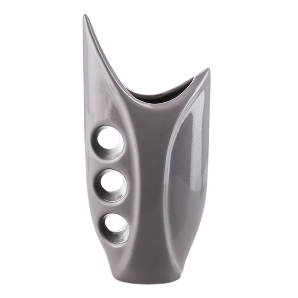 Wazon Ceramiczny Bass flakon szary eco zdjęcie 1