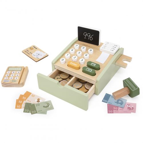 VIGA PolarB Drewniana Kasa Sklepowa Zielona na Arena.pl