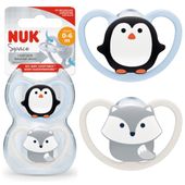 Nuk smoczek uspokajający ortodontyczny space 2 szt. niebieski 0-6 miesięcy