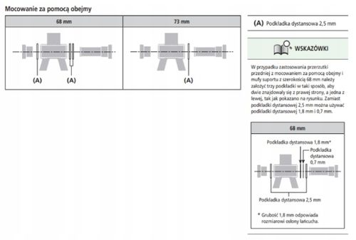 Suport Shimano Deore BB-MT501 68/73 mm na Arena.pl