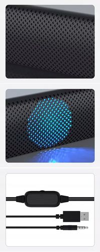 GŁOŚNIK SOUNDBAR KOMPUTEROWY LAPTOP PC LED RGB S10 na Arena.pl