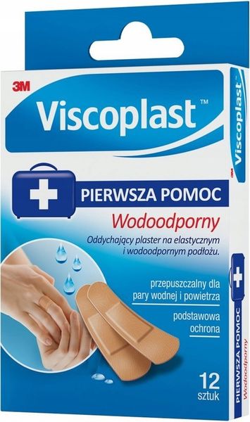 PLASTRY WODOODPORNE ZESTAW PLASTRÓW OPATRUNKOWYCH VISCOPLAST 12szt x 36 zdjęcie 3