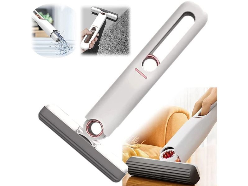 Mop mini przenośny super chłonny gąbka składany bezdotykowy automat zdjęcie 3