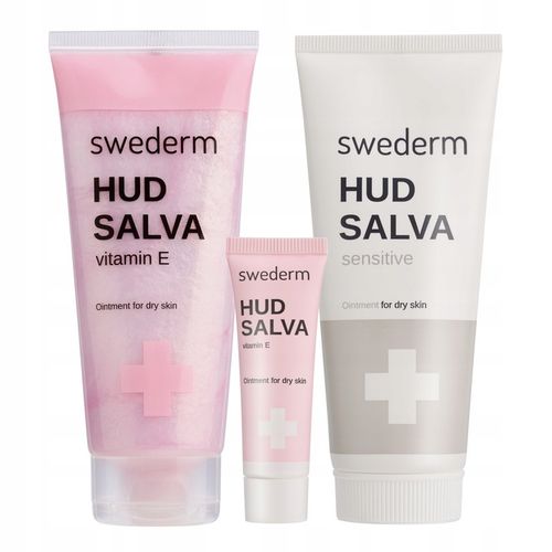 Zestaw Swederm maść Hudsalva Vitamin E (100+8ml) + Hudsalva Sensitive 100ml na Arena.pl