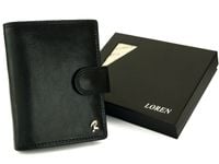 portfel męski skórzany klasyczny zapinany ze skóry