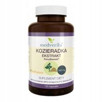 MEDVERITA KOZIERADKA EKSTRAKT FENUGREEK NA TRAWIENIE TESTOSTERON 120 kaps
