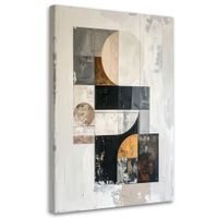 Obraz do salonu, Abstrakcja geometryczna w bieliszarości czerni i