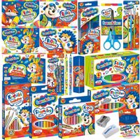 WYPRAWKA SZKOLNA BAMBINO KREDKI FARBY PRZYBORY DO SZKOŁY DUŻY ZESTAW XXL