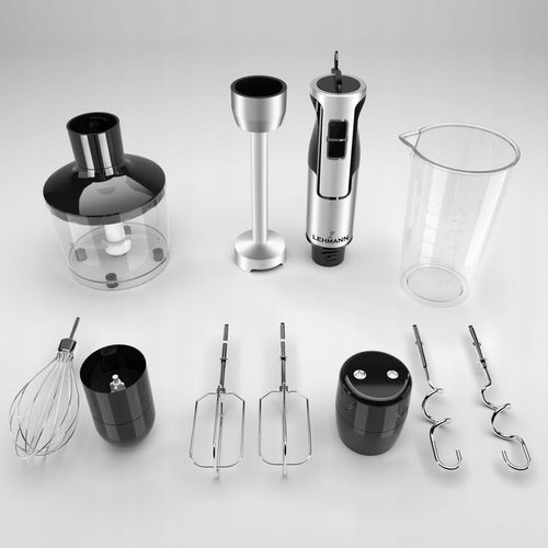 BLENDER RĘCZNY WIELOFUNKCYJNY MIKSER LEHMANN TYTANOWE OSTRZA MOCNY na Arena.pl