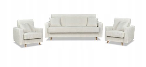 Zestaw mebli wypoczynkowy Rene wersalka kanapa fotele Bonell Family Meble na Arena.pl